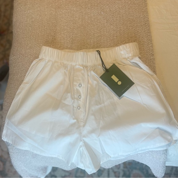Daily Drills White Poplin Resort Shorts - Picture 3 of 4